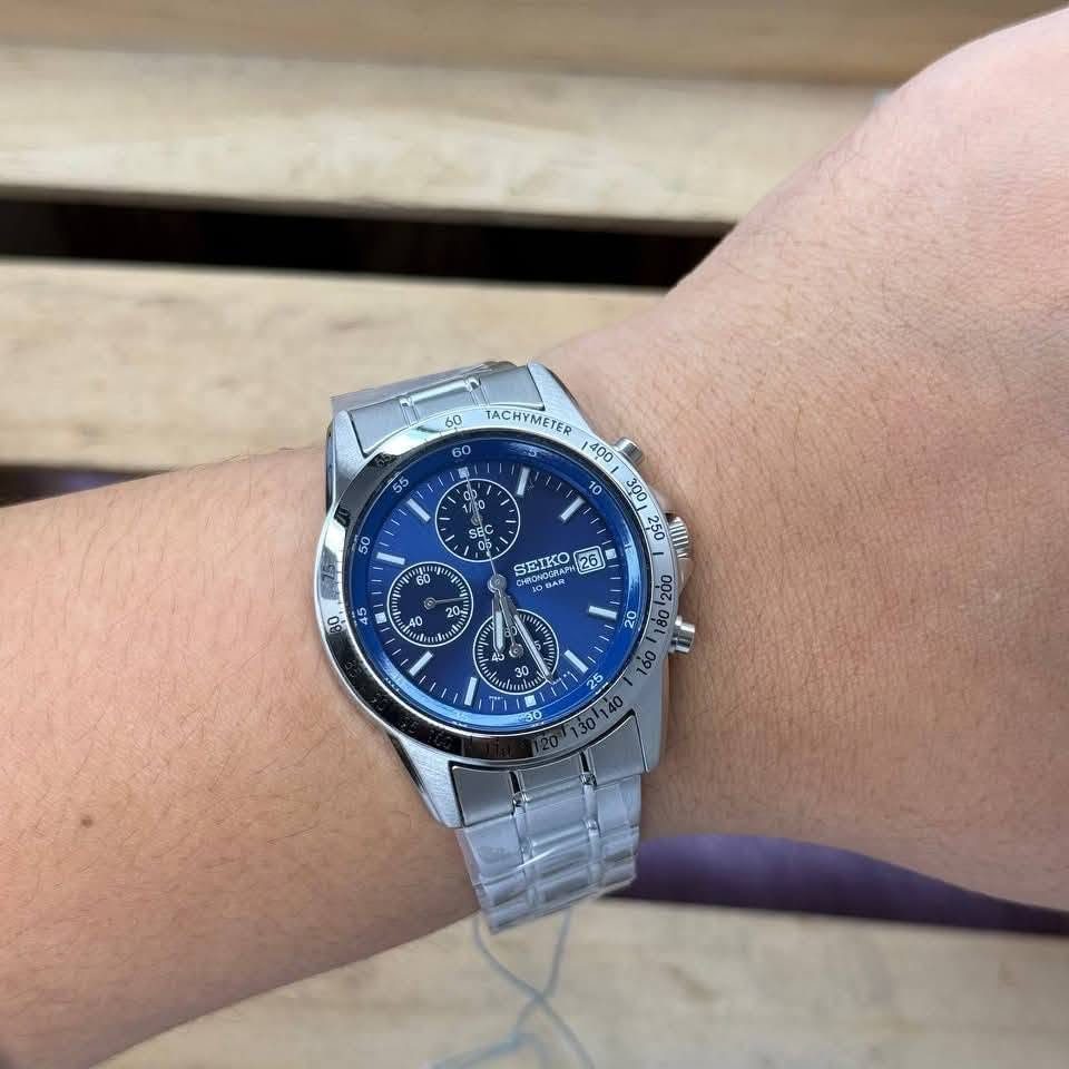 Seiko Spirit SBTQ071 JDM Chronograph Blue Dial 38.5mm