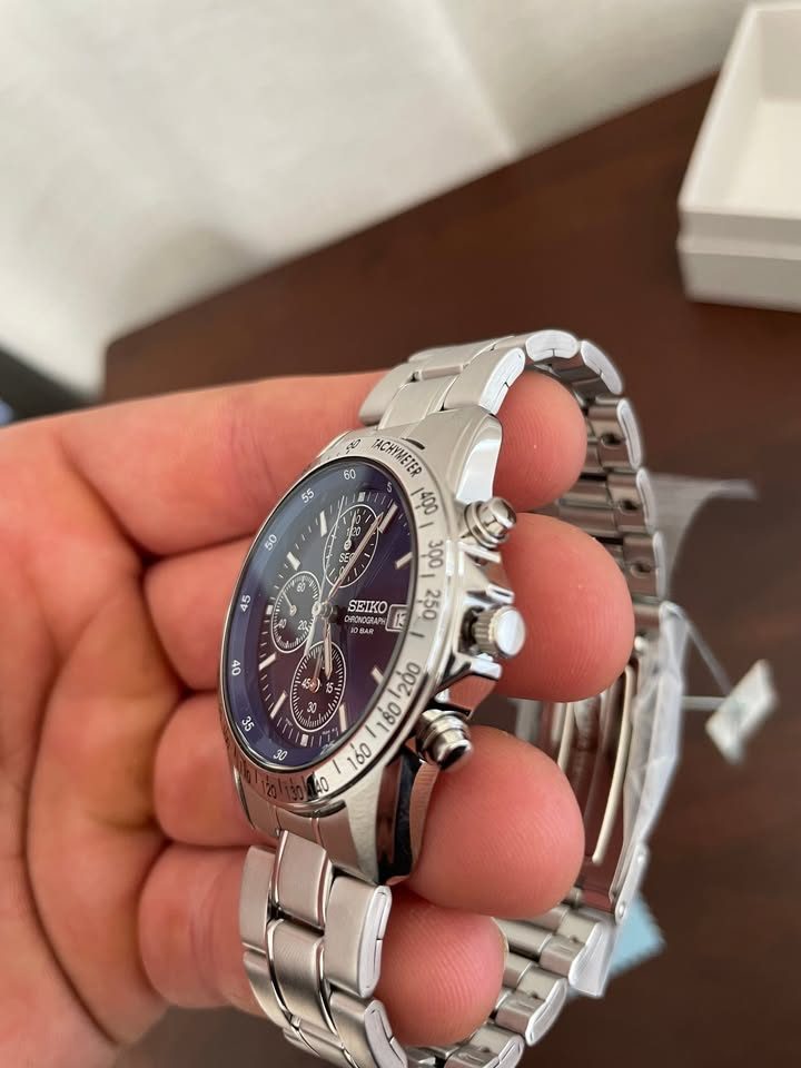 Seiko Spirit SBTQ071 JDM Chronograph Blue Dial 38.5mm