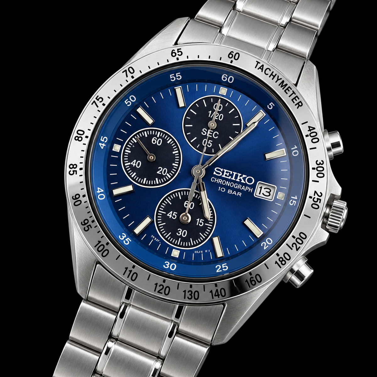 Seiko Spirit SBTQ071 JDM Chronograph Blue Dial 38.5mm