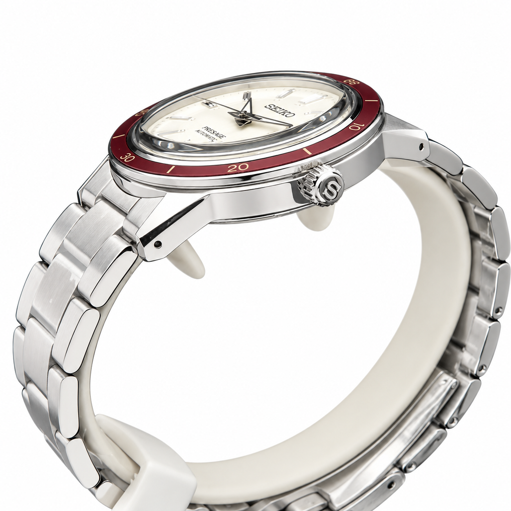 Seiko Presage Style 60s Ruby SRPH93J1 Automatic Watch, Ivory Dial