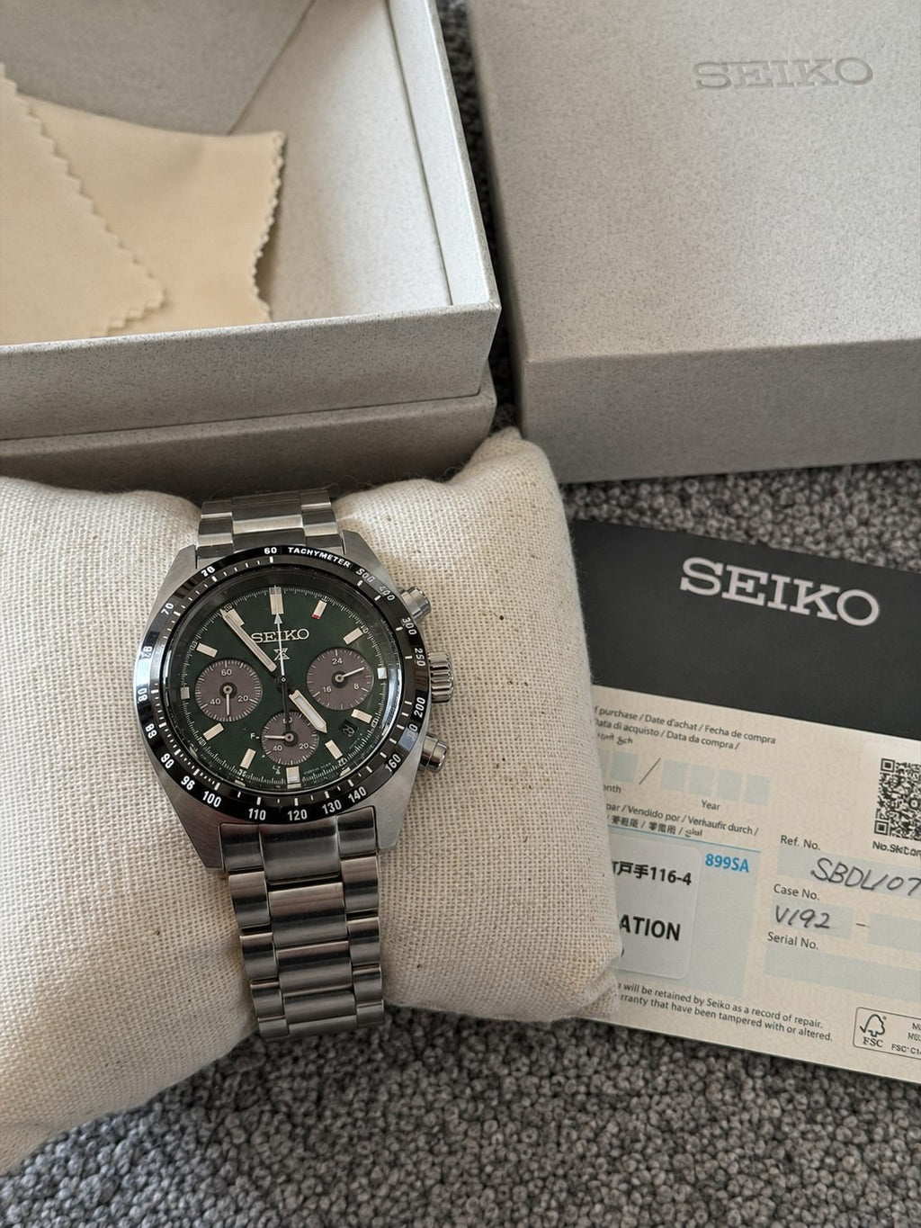 Seiko Prospex Speedtimer Solar Chronograph Green 39mm – SSC933 / SBDL107