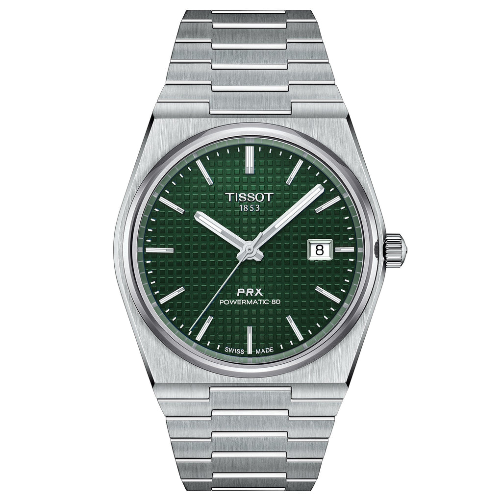 Tissot Prx Powermatic 80 Mens Green Watch T1374071109100