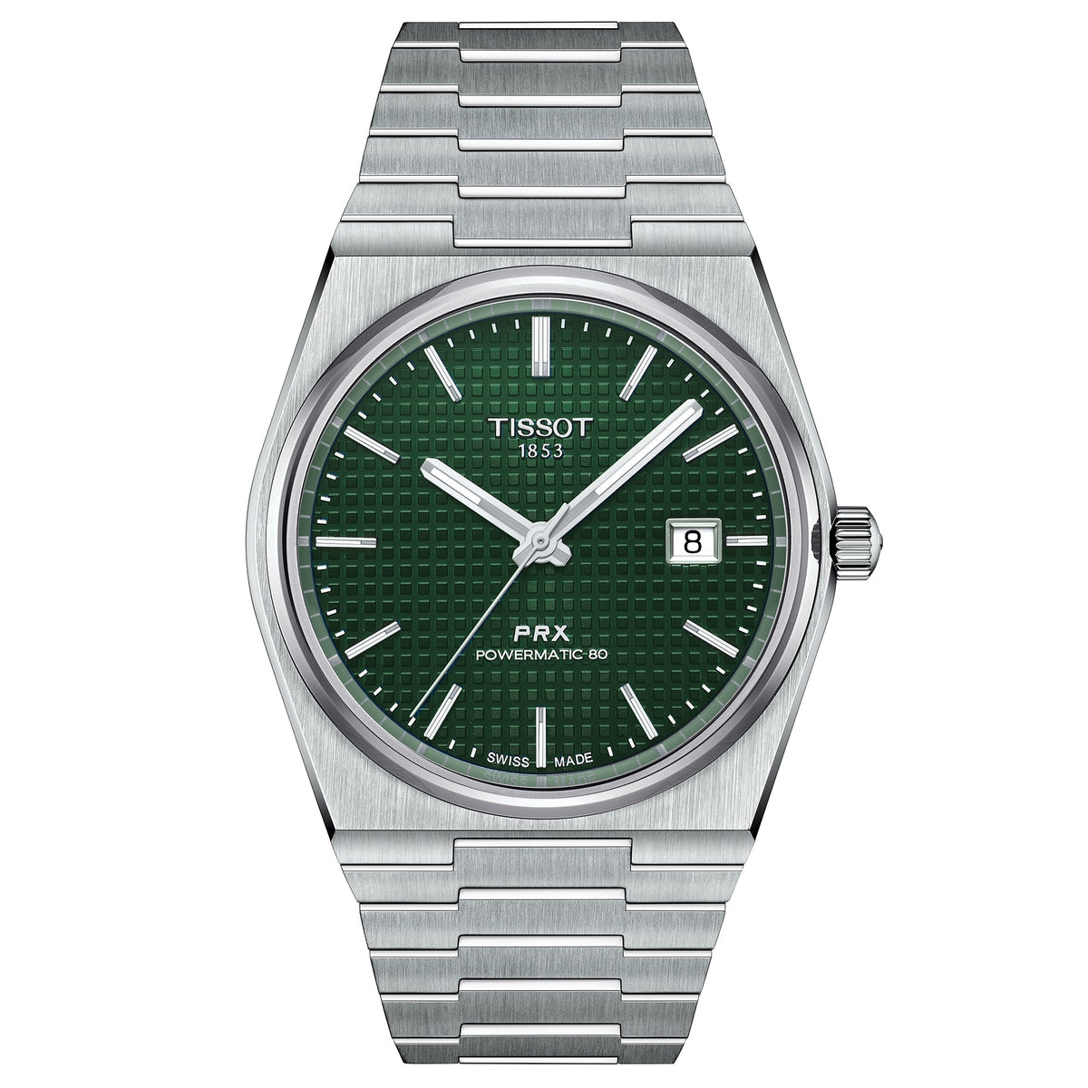 Tissot Prx Powermatic 80 Mens Green Watch T1374071109100