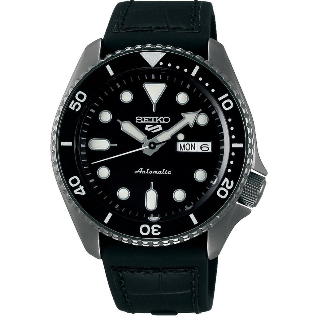 Seiko 5 Sports Auto Mens Black Watch Srpd65k3
