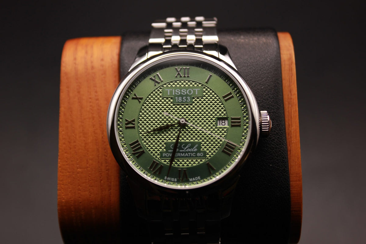 Tissot Le Locle Powermatic 80 Automatic 39.3mm Green Dial Watch | T006.407.11.093.00