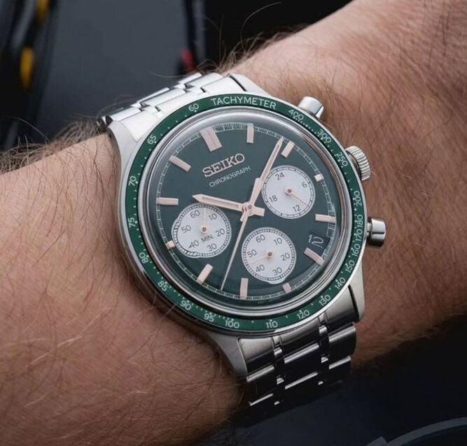 SSB481P Seiko Gents Chronograph Green Dial Watch